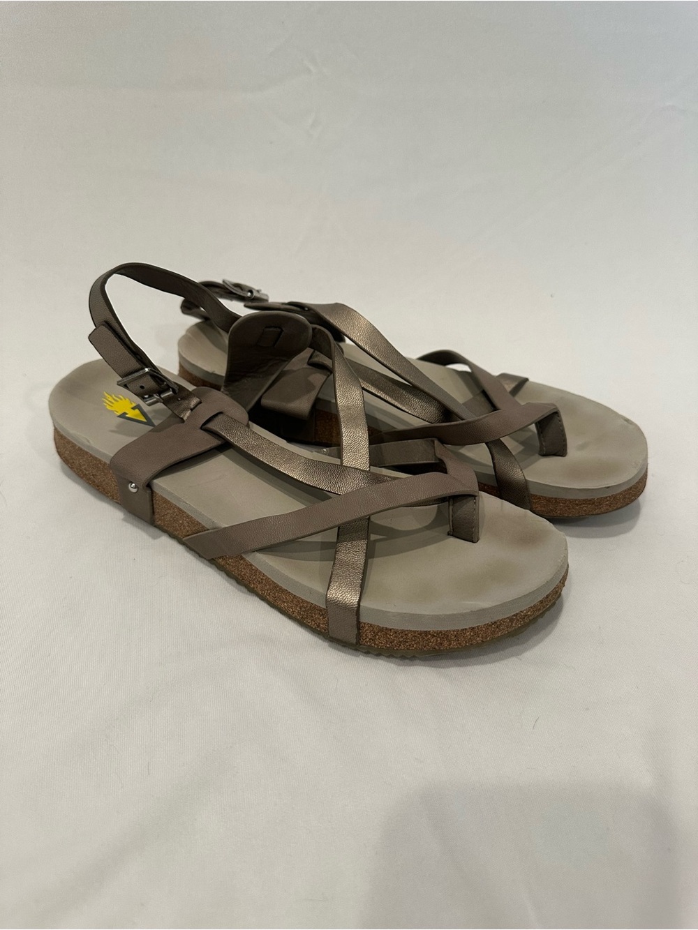 Volatile Metallic Brown Strappy Sandals